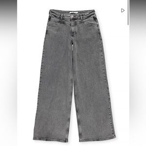 Na-kd low waist wide leg jeans with seam details